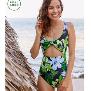 aerie // NWOT tropical knot one piece swimsuit